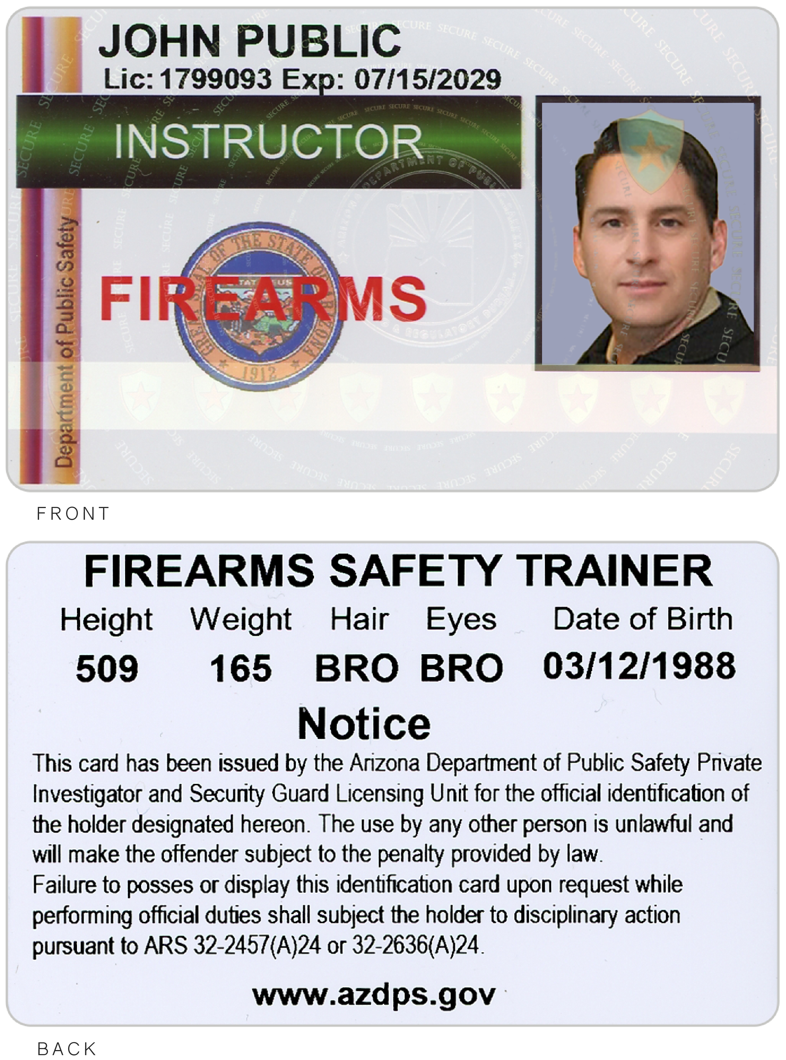 Legacy Firearms Card