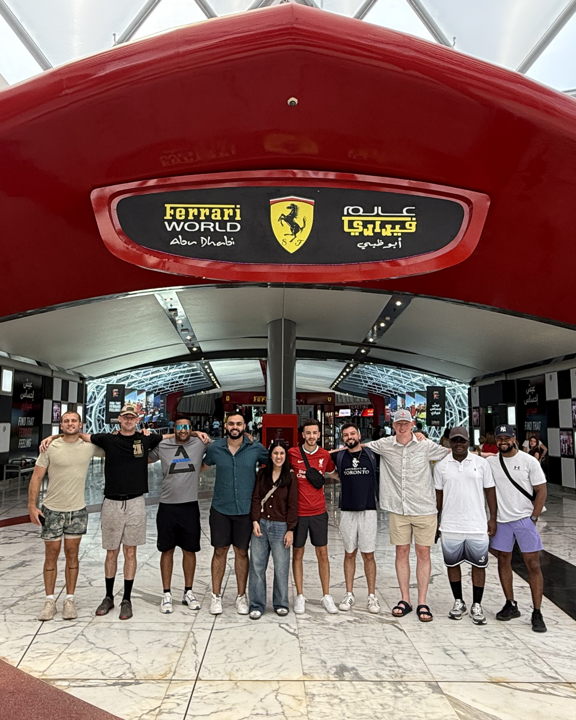 Exchange program participants pose for a photo in Abu Dhabi