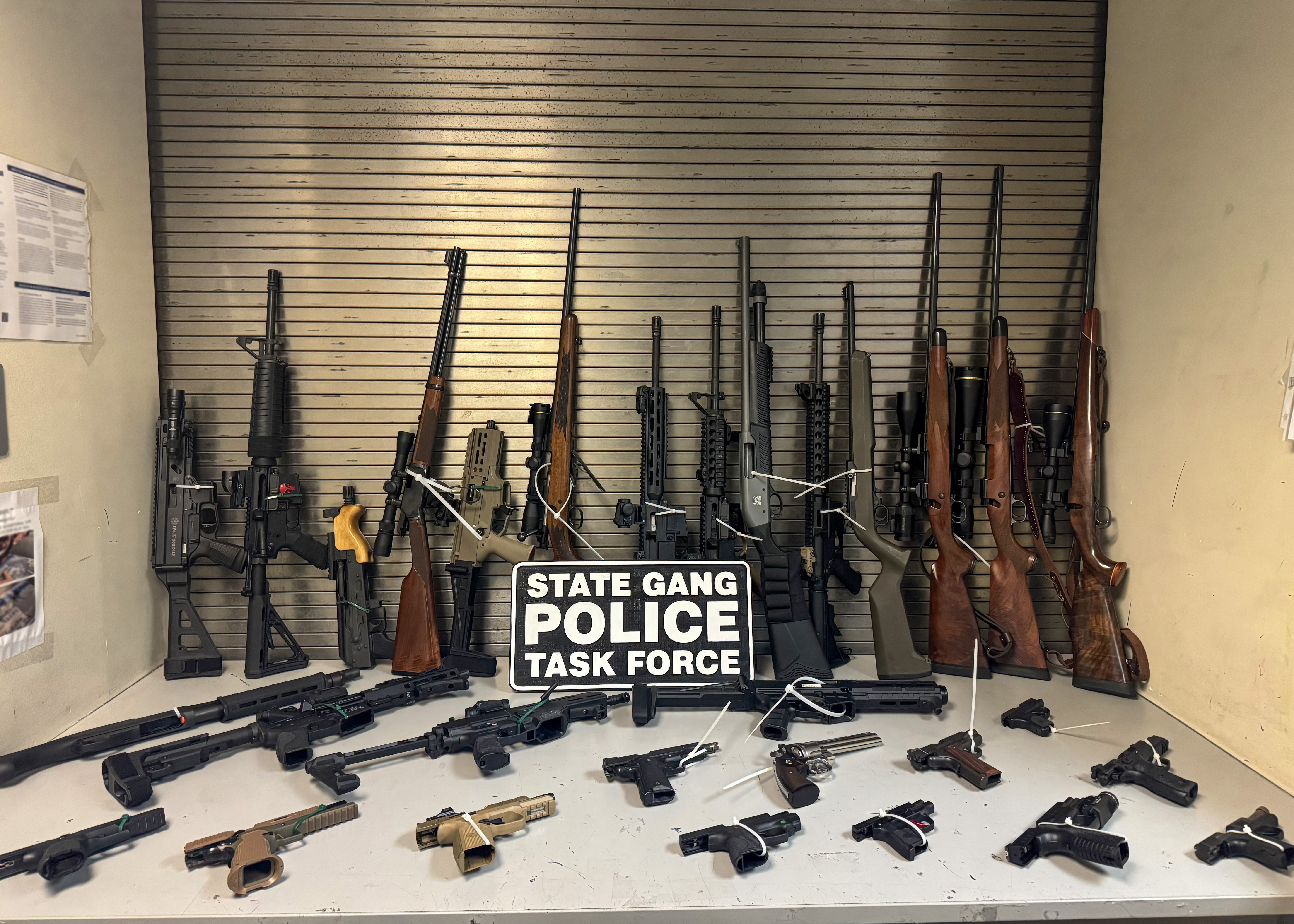 weapons seized by Arizona State Gang Task Force in September 2025